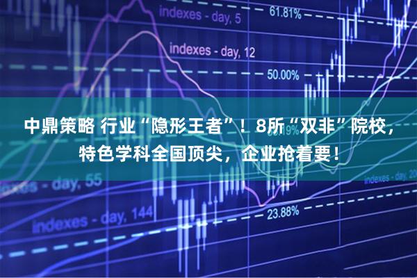 中鼎策略 行业“隐形王者”！8所“双非”院校，特色学科全国顶尖，企业抢着要！