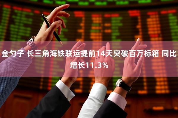 金勺子 长三角海铁联运提前14天突破百万标箱 同比增长11.3%